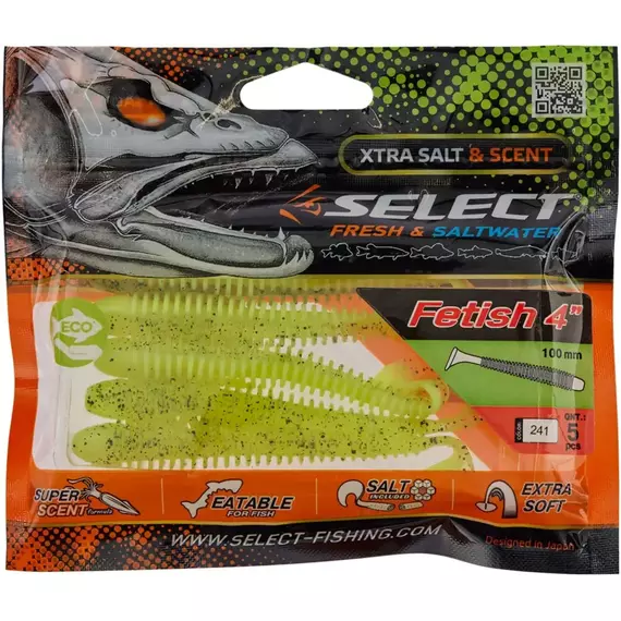 Силікон Select Fetish 4" #241 (5 шт / уп), Длина силикона: 4.0" (10.16 см), Расцветка силикона: 241, фото , изображение 2